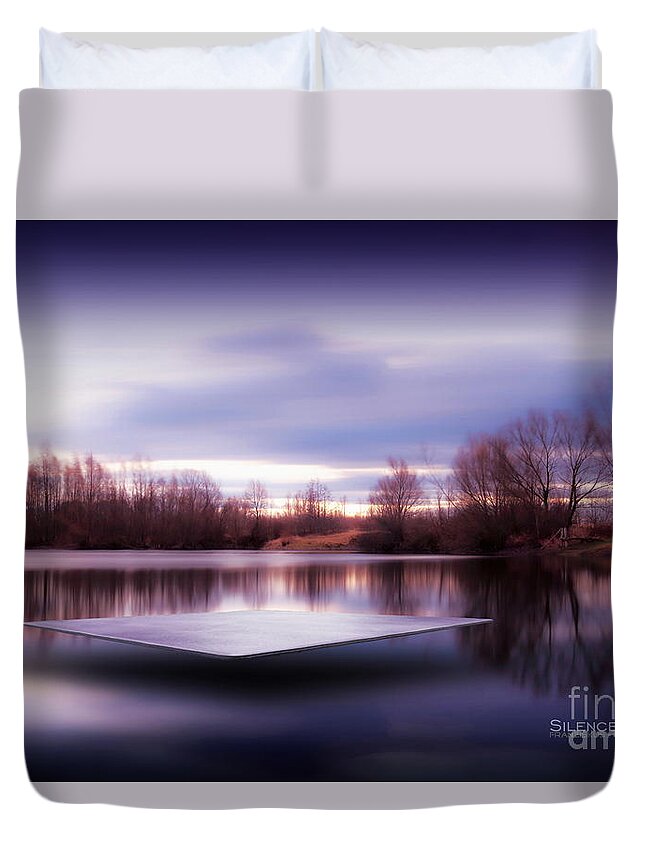 Winter Duvet Cover featuring the photograph Silence Lake by Franziskus Pfleghart