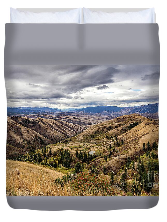 Boise Idaho Duvet Cover featuring the photograph Silence of Whitebird Canyon Idaho Journey Landscape Photography by Kaylyn Franks by Kaylyn Franks