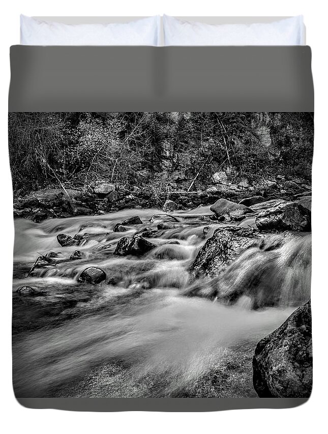 Stream Duvet Cover featuring the photograph Silky Stream by Michael Brungardt