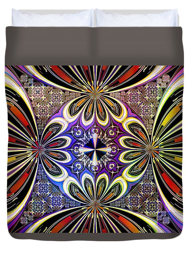 Abstract Duvet Cover featuring the digital art Silly Season by Jim Pavelle