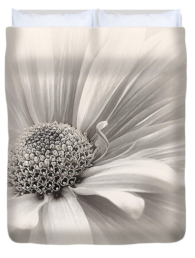 Flower Duvet Cover featuring the photograph Silver Mist by Darlene Kwiatkowski
