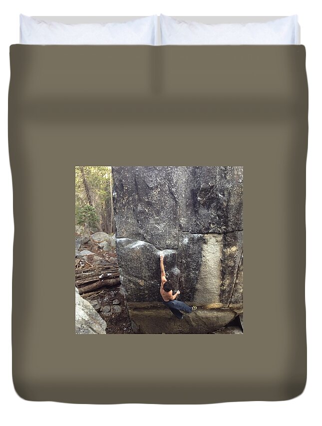 Cute Duvet Cover featuring the photograph First Ascent by Noah Kaufman