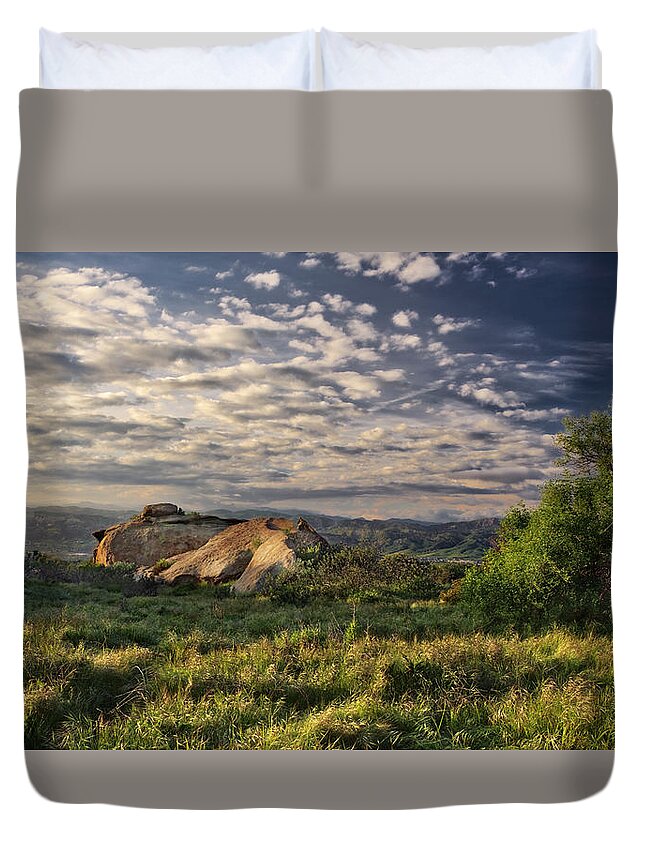 Simi Valley Duvet Cover featuring the photograph Simi Valley Overlook by Endre Balogh