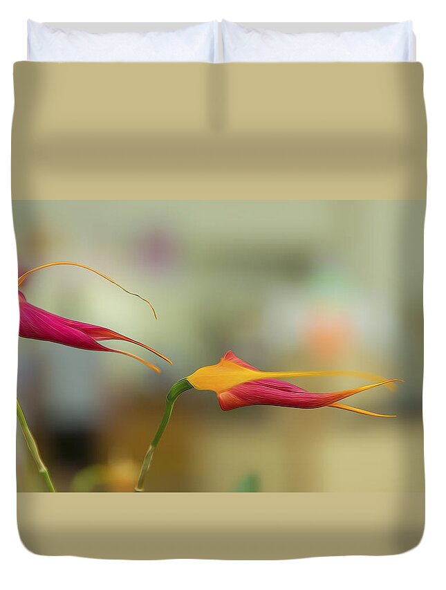Flowers Duvet Cover featuring the photograph Simple Flowering Beauty by Bill and Linda Tiepelman