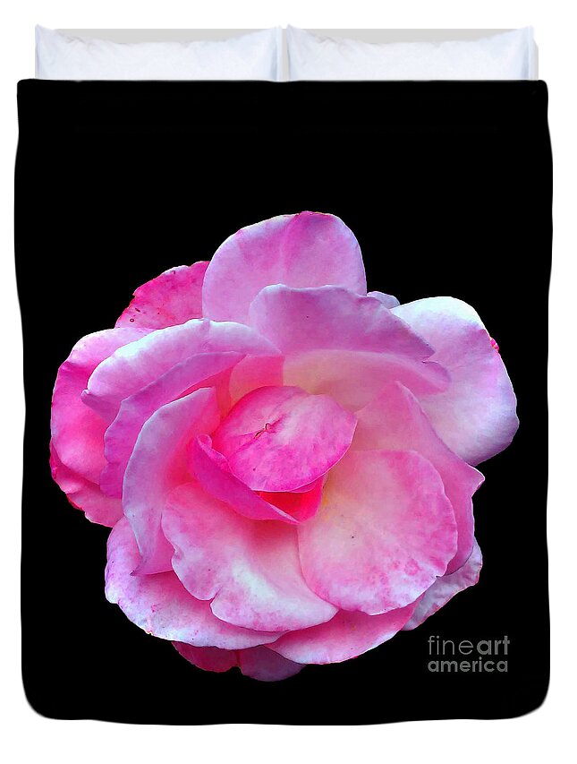 Rose Duvet Cover featuring the photograph Simply And Pink by Jasna Dragun
