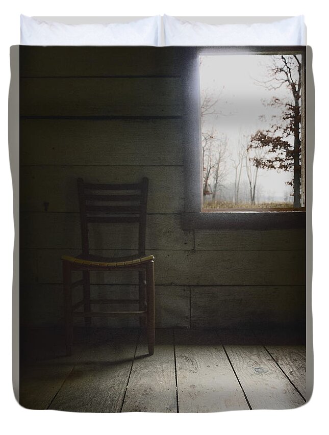 House Duvet Cover featuring the photograph Sit by the Window by Margie Hurwich