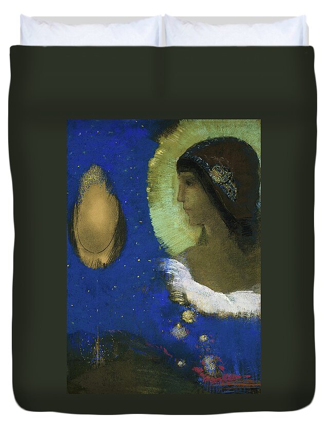 Sita Duvet Cover featuring the painting Sita by Odilon Redon