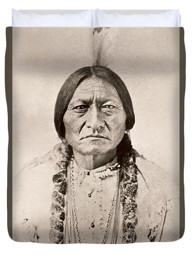 Sitting Bull Duvet Cover featuring the photograph Sitting Bull by David Frances Barry