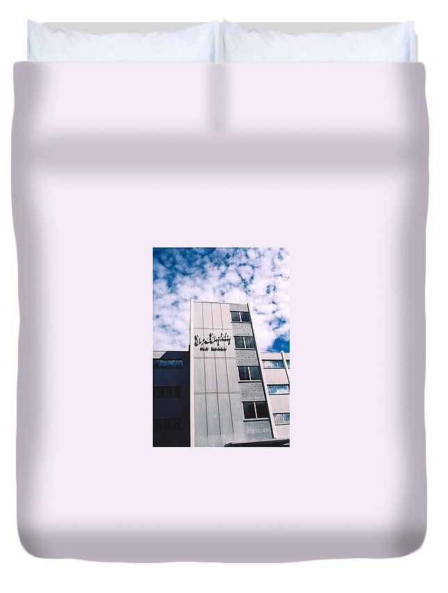 Honolulu Duvet Cover featuring the photograph Six-Eighty Apartments--Film Image by Matthew Bamberg