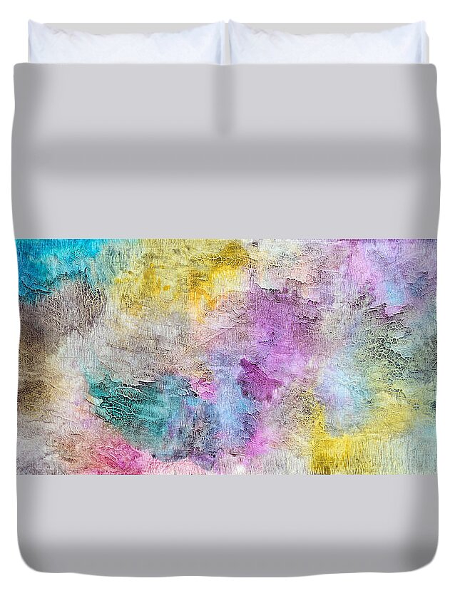 Colourful Duvet Cover featuring the painting Skin deep by Sumit Mehndiratta