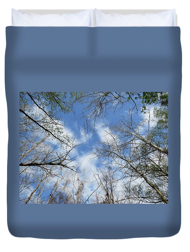 Sky Duvet Cover featuring the photograph Sky above by Azthet Photography
