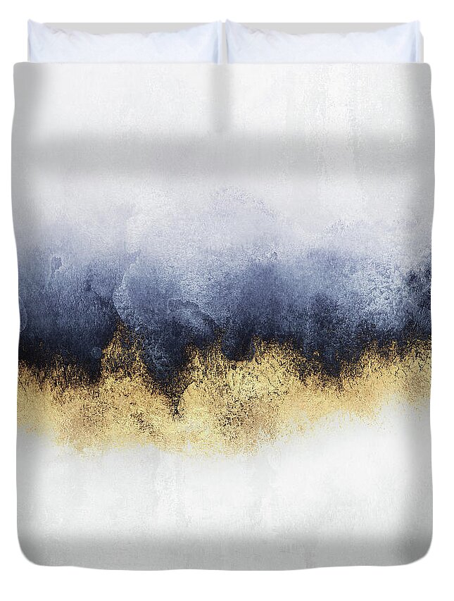 Abstract Duvet Cover featuring the painting Sky by Elisabeth Fredriksson