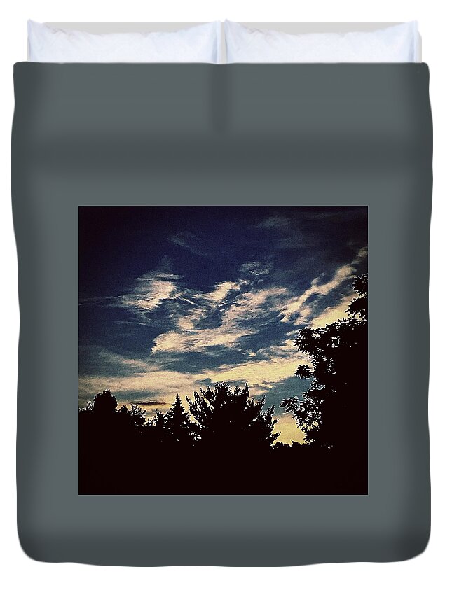 Sky Duvet Cover featuring the photograph Sky by Frank J Casella