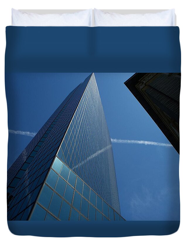 Tower Duvet Cover featuring the photograph Sky Lines by Christopher Brown