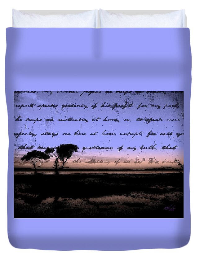 Ocean Duvet Cover featuring the photograph Sky Writing by Michael Blaine