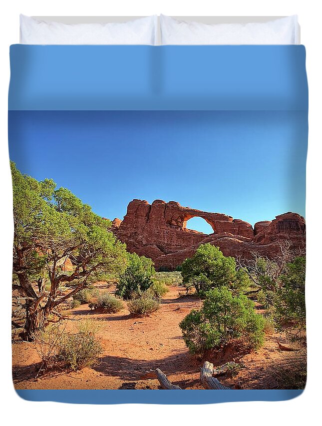 Skyline Arch Duvet Cover featuring the photograph Skyline Arch by Kyle Lee