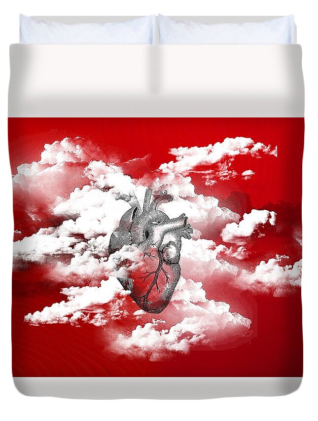 Skylovers Duvet Cover featuring the digital art #skylovers by Paulo Zerbato