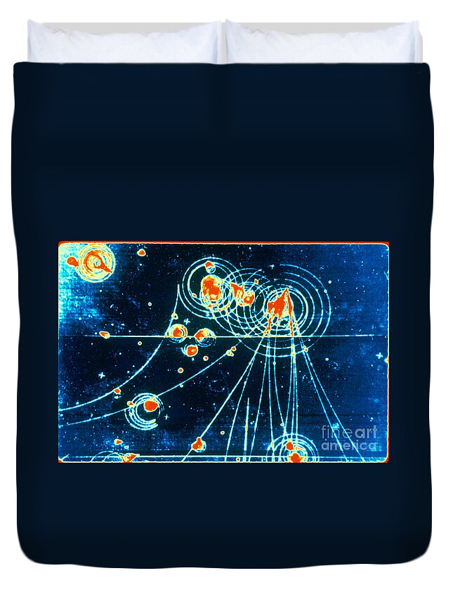 Stanford Linear Accelerator Center Duvet Cover featuring the photograph Slac Bubble Chamber by Omikron