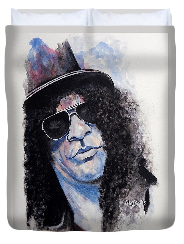Slash Duvet Cover featuring the painting Slash by William Walts