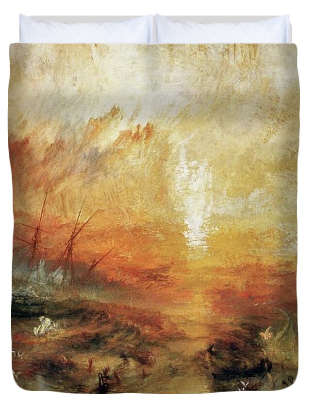 William Turner Duvet Cover featuring the painting Slave Ship by Joseph Mallord William Turner