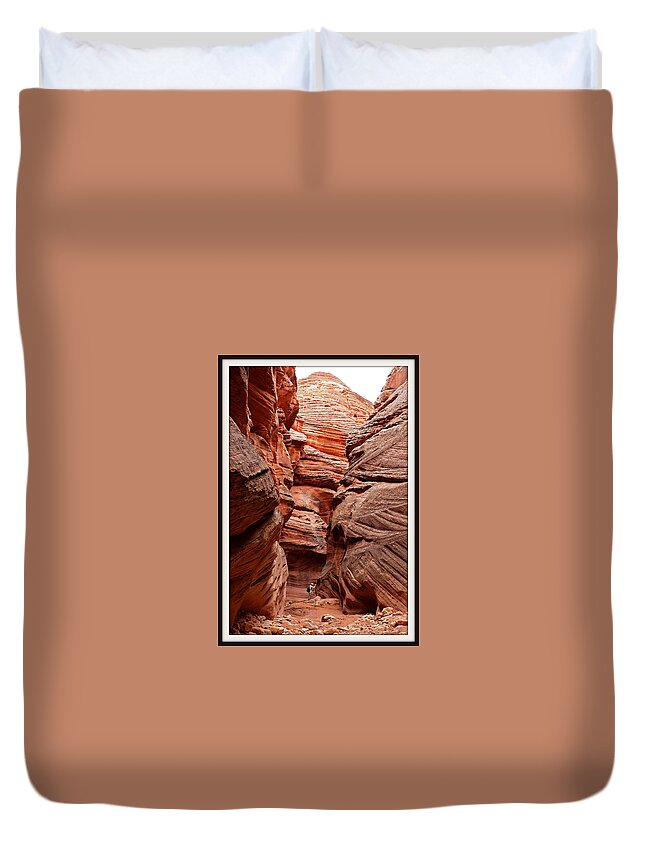 Slot Canyon Duvet Cover featuring the photograph Slot Canyons by Farol Tomson