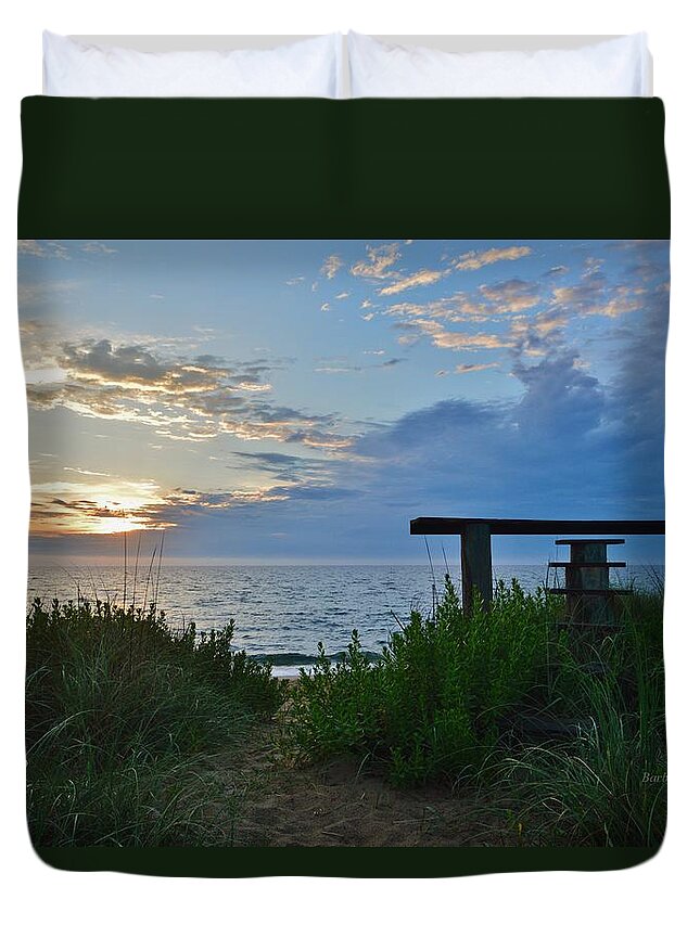 Small World Duvet Cover featuring the photograph Small World Sunrise  by Barbara Ann Bell