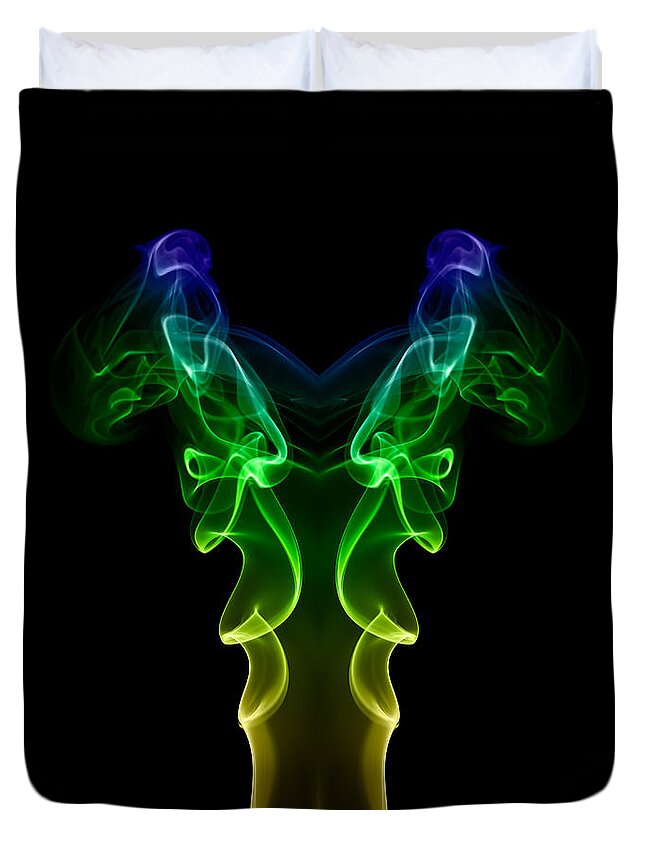 Abstract Duvet Cover featuring the photograph smoke XIV ma2 by Joerg Lingnau