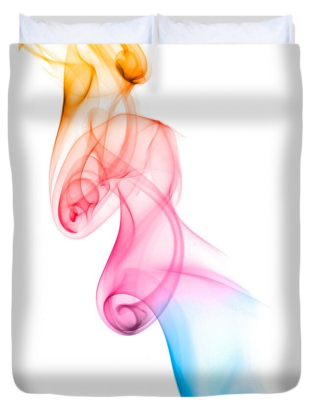 Abstract Duvet Cover featuring the photograph smoke XXV by Joerg Lingnau