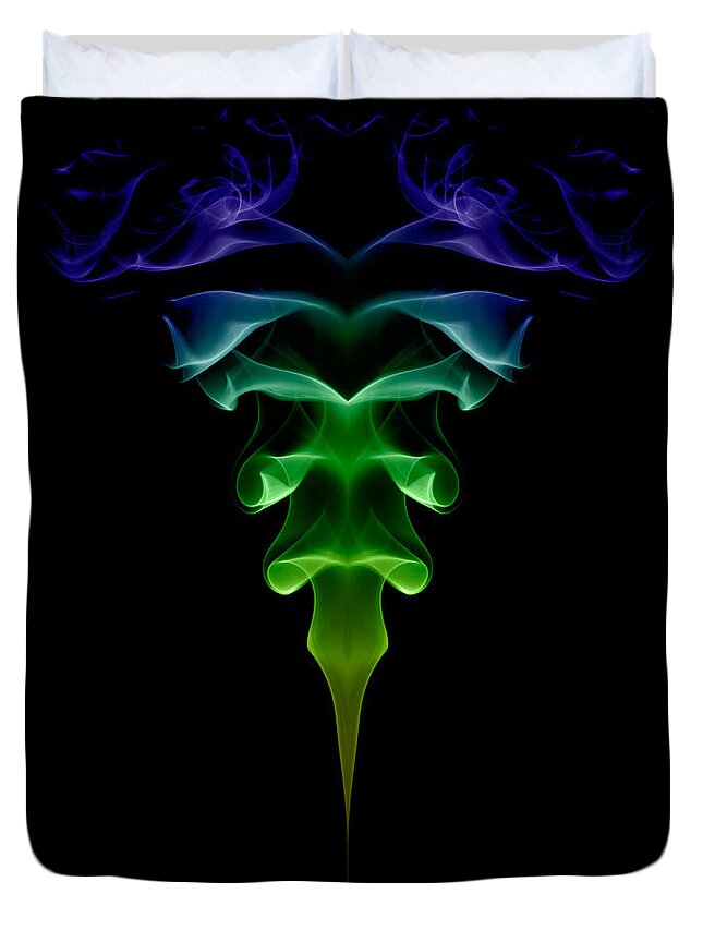 Abstract Duvet Cover featuring the photograph smoke XXVI ma2 by Joerg Lingnau