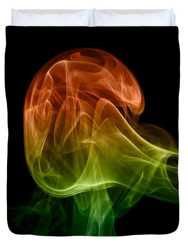 Abstract Duvet Cover featuring the photograph smoke XXVIII by Joerg Lingnau