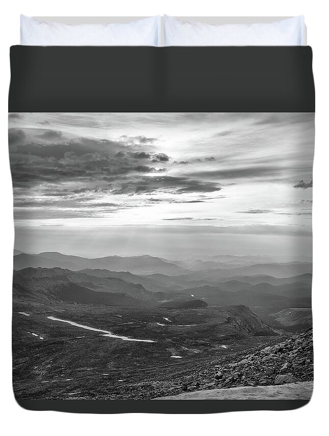 Mountains Duvet Cover featuring the photograph Smoky Mountain Sunrise in Colorado by Tony Hake