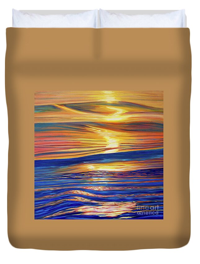 Water Duvet Cover featuring the painting Smooth Jazz by Brian Commerford