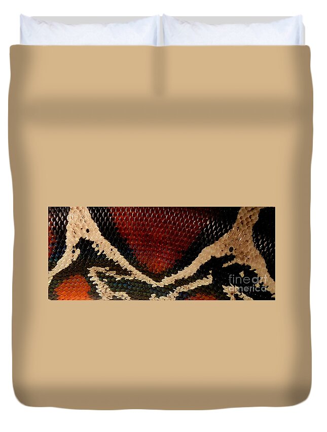 Snake Duvet Cover featuring the photograph Snake's Scales by KD Johnson