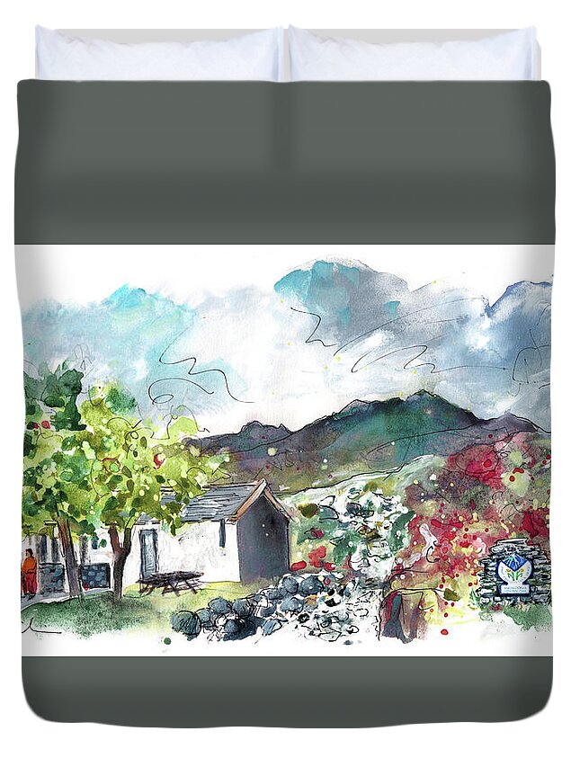 Travel Duvet Cover featuring the painting Snowdonia 02 by Miki De Goodaboom