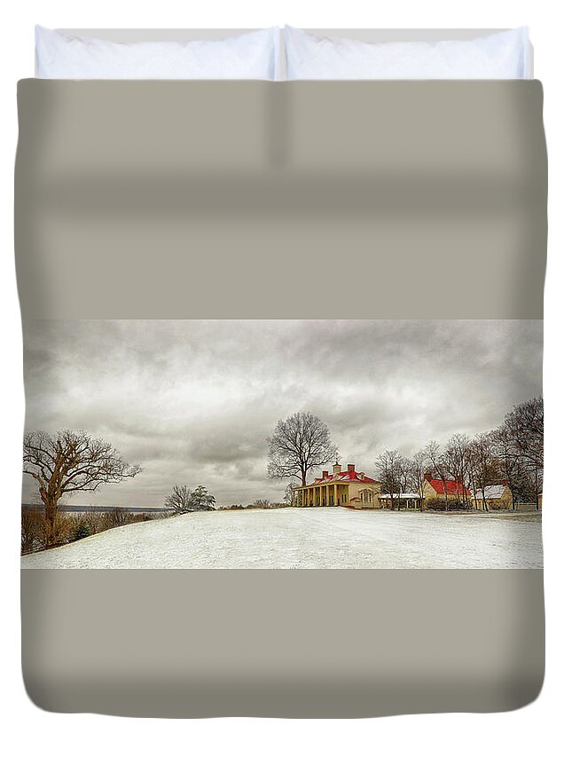 Mt Duvet Cover featuring the photograph Snowy Mt Vernon by Jack Nevitt