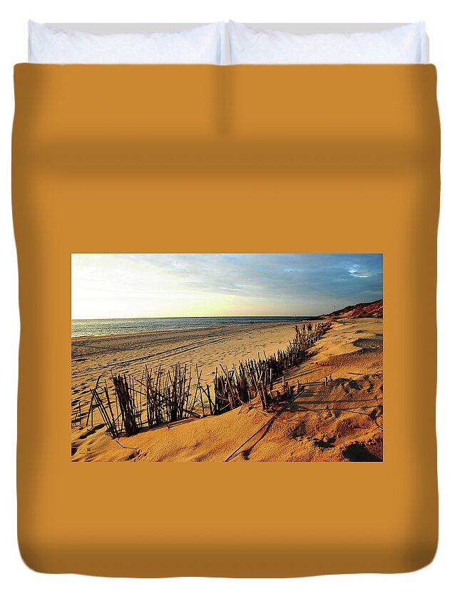 Beach Duvet Cover featuring the photograph So Calm by Hannes Cmarits