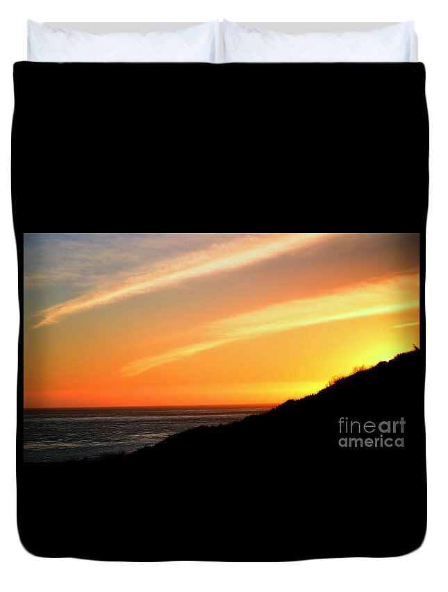 Clay Duvet Cover featuring the photograph SoCal Sunet by Clayton Bruster