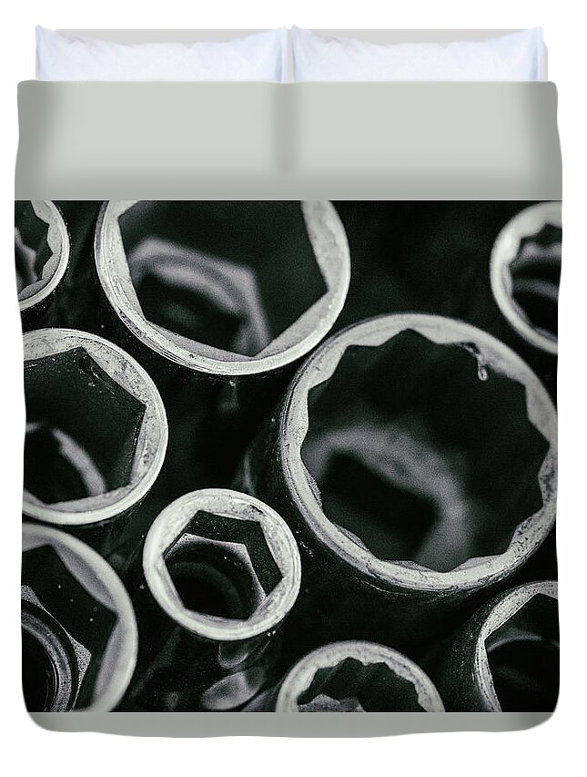 Jay Stockhaus Duvet Cover featuring the photograph Sockets by Jay Stockhaus