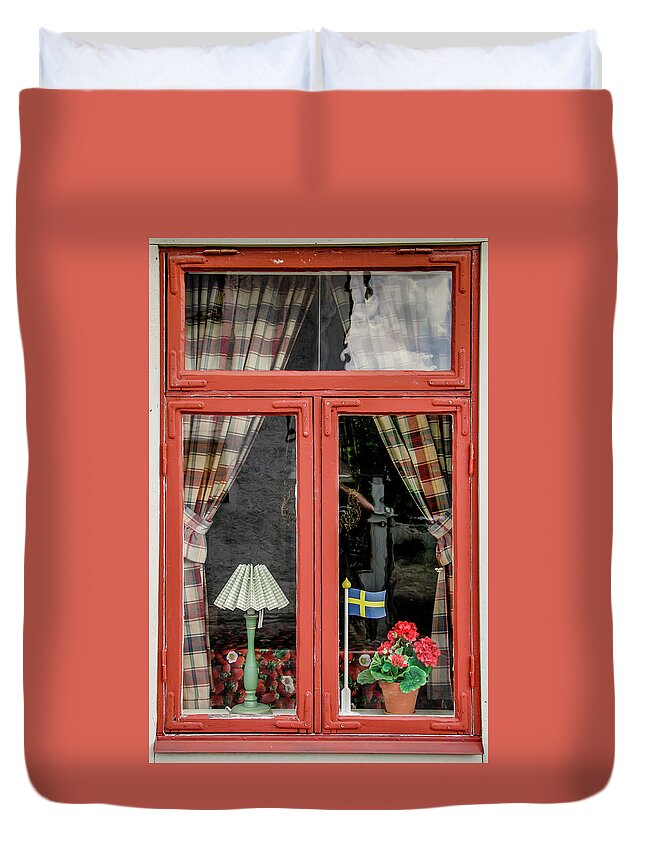 Europe Duvet Cover featuring the photograph Soderkoping Window by KG Thienemann