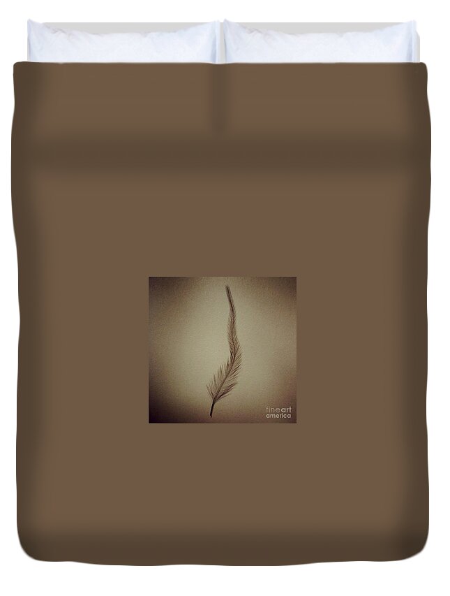 Feather Duvet Cover featuring the photograph Softly by Denise Railey