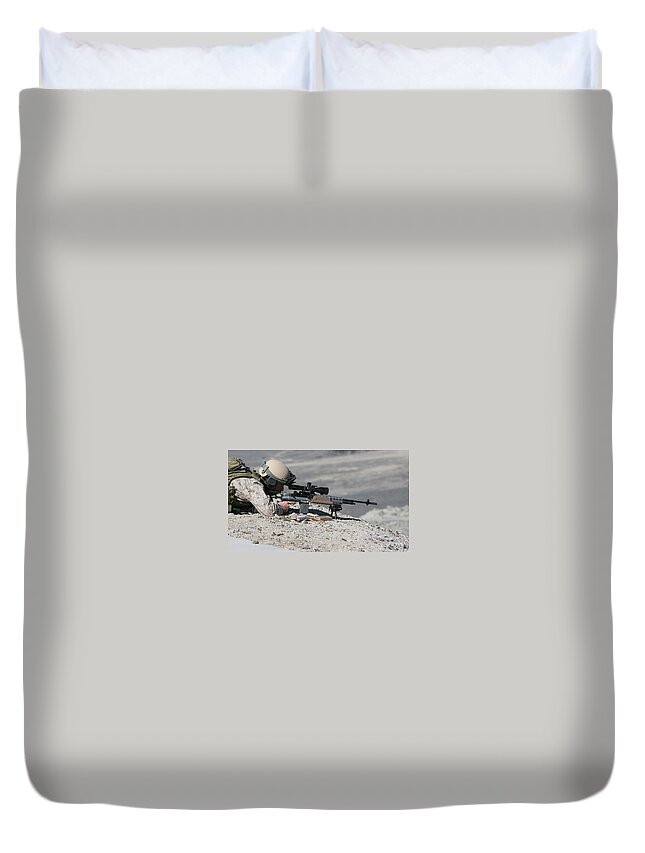 Soldier Duvet Cover featuring the digital art Soldier by Maye Loeser