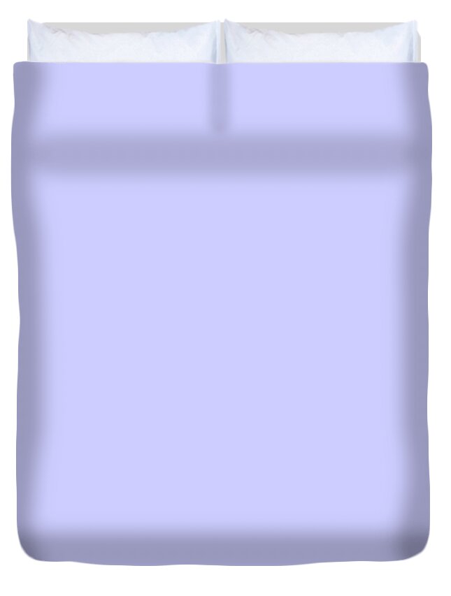 Solid Colors Duvet Cover featuring the digital art Solid Lavender Blue Color by Garaga Designs