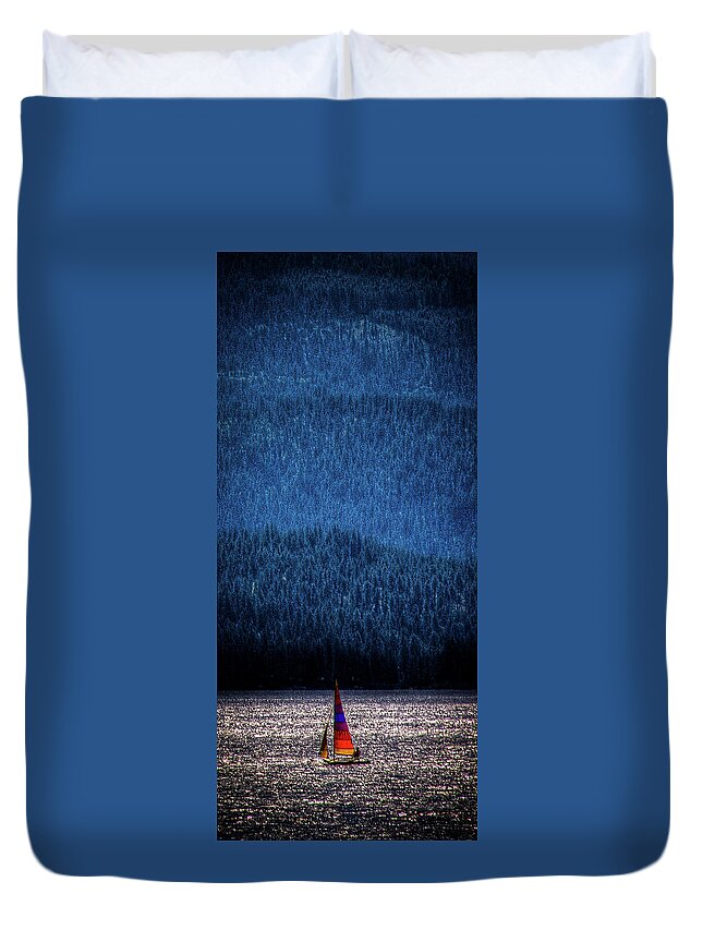 Solitude On Priest Lake Duvet Cover featuring the photograph Solitude on Priest Lake by David Patterson