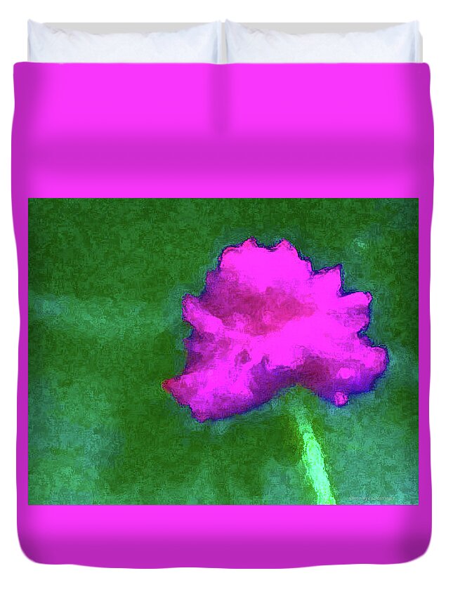 Flower Duvet Cover featuring the photograph Solo Flower by Coke Mattingly