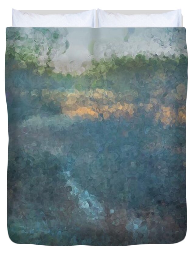 Solstice Duvet Cover featuring the painting Solstice on the Meadows by Bill McEntee