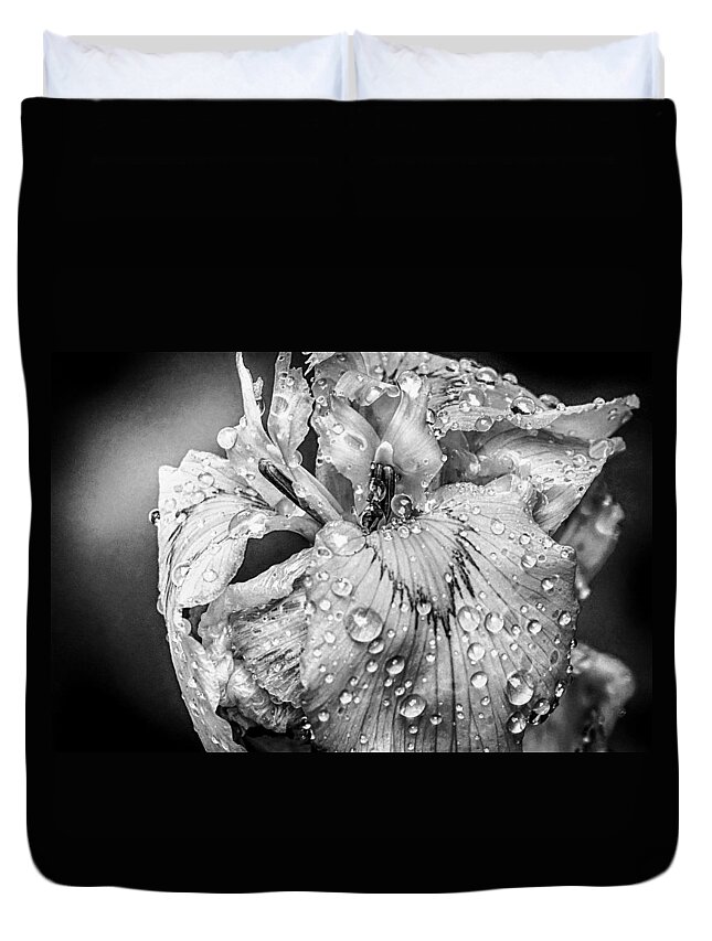 Lily Duvet Cover featuring the photograph Some Rain Must Fall by Ches Black