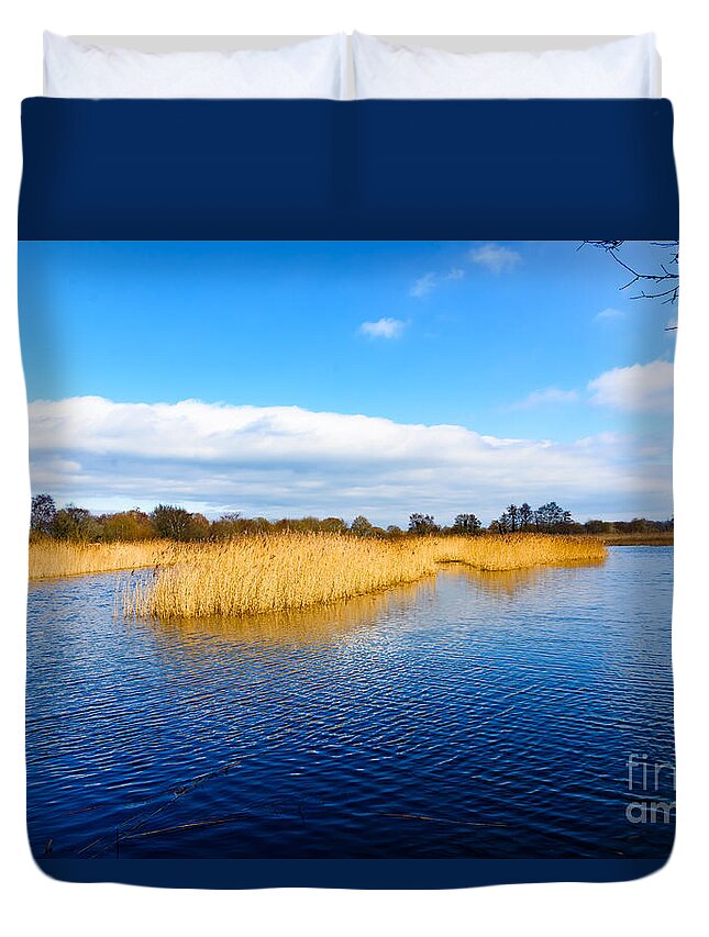 Landscape Duvet Cover featuring the photograph Somerset levels by Colin Rayner