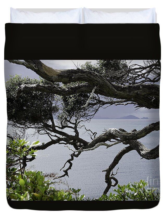 Ocean Duvet Cover featuring the photograph Somewhere around Whangarei, New Zealand by Yurix Sardinelly