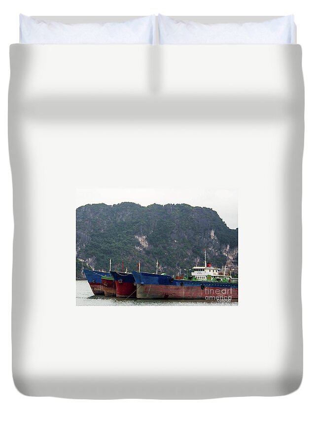 #halongbay Duvet Cover featuring the photograph Song by Jacquelinemari