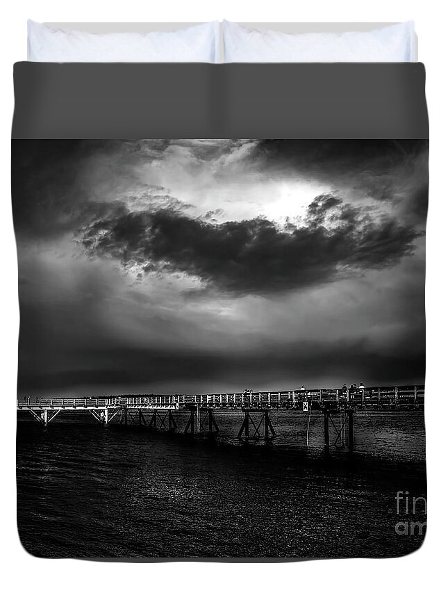 Clouds Duvet Cover featuring the photograph Soon It's Gonna Rain by Barry Weiss